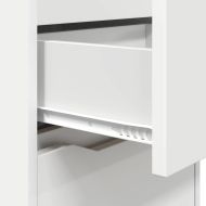 Нощно шкафче с чекмедже Бяло 40 x 30 x 467 см Инженерно дърво