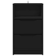 Нощно шкафче с чекмедже Черно 40 x 30 x 467 см Инженерно дърво