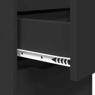 Нощно шкафче с чекмедже Черно 40 x 30 x 467 см Инженерно дърво