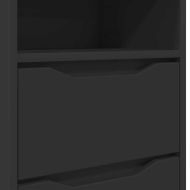 Нощно шкафче с чекмедже Черно 40 x 30 x 467 см Инженерно дърво