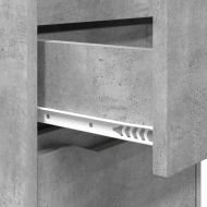 Нощно шкафче Циментено сиво 40 x 30 x 467 см Инженерно дърво