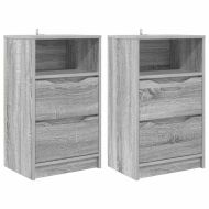 Нощни маси 2 pcs Сив Сонома 40 x 30 x 467 см Инженерно дърво