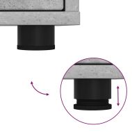 ТВ шкаф Циментено сиво 100 x 48 x 43 см Инженерно дърво