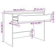 Бюро с чекмедже Старо дърво 100 x 50 x 78 см Инженерно дърво