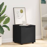 Шкаф за баня Черно 40,5 x 40 x 44 см Инженерно дърво