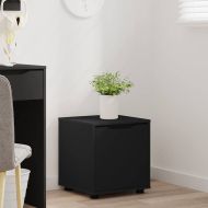 Шкаф за баня Черно 40,5 x 40 x 44 см Инженерно дърво