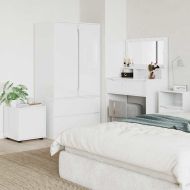 Шкаф за баня Лъскаво бяло 40,5 x 40 x 44 см Инженерно дърво