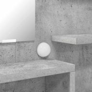 Тоалетки за спалня с чекмедже Циментено сиво 80 x 39,6 x 135 см