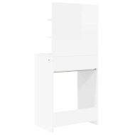 Тоалетки за спалня с чекмедже Лъскаво бяло 80 x 39,6 x 135 см