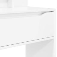 Тоалетки за спалня с чекмедже Лъскаво бяло 80 x 39,6 x 135 см