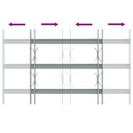 Регулируема решетка за прозорци с 3 напречни пръта 500-650 мм