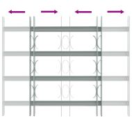 Регулируема решетка за прозорци с 4 напречни пръта 500-650 мм