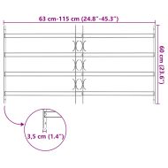 Регулируема решетка за прозорци с 4 напречни пръта 700-1050 мм
