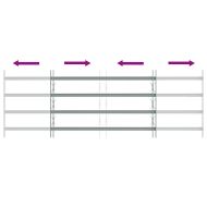 Регулируема решетка за прозорци с 4 напречни пръта 1000-1500 мм