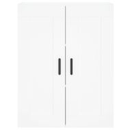 Висок шкаф, бял, 69,5x34x180 см, инженерно дърво