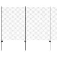Ограда и колче Сив 1,6 x 10 m Стомана