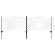 Ограда и колче Сив 0,6 x 25 м Стомана