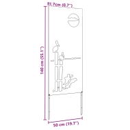Екран за градинска неприкосновеност Ръждясало 50 x 140 см