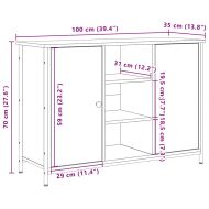 Служебен шкаф дъб артизан 100 x 35 x 70 см Инженерно дърво