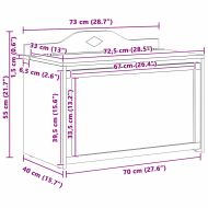 Кутия за играчки Сиво и бяло 73 x 33 x 55 см Инженерно дърво