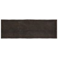 Плот за маса тъмнокафяв 160x50x(2-6) см обработен масивен дъб