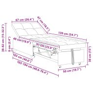 Разтегателен диван Тюркоаз 67 x 194 x 38 см Кадифе