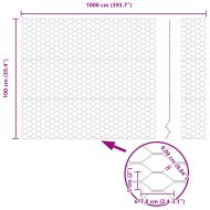 Шестоъгълна ограда Зелен 1 x 10 m Стомана