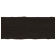 Плот за маса тъмнокафяв 140x60x(2-6) см обработен масивен дъб