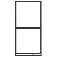 Стойка за дърва за огрев черна 100x30x209 cm стомана