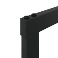 Стойка за дърва за огрев черна 100x30x209 cm стомана