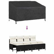 Калъф за градинска пейка Черно 160 x 100 x 61 / 89 см 600D плат