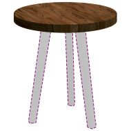 Топ за маса Светлокафяво Ø 50 x 4 cm Солидно дъбово дърво