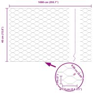 Шестоъгълна ограда Зелен 0.4 x 10 м Стомана
