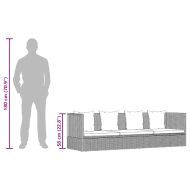 Градинско легло, сиво, 200x60 см, полиратан