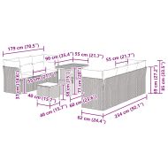 Градински Софа Комплект с възглавница 10 pcs Черно полиратан