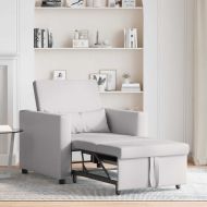 Единичен диван легло Облачно сиво 90 x 165 x 87 см текстил