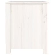 Пейка за обувки бяла 70x38x45,5 см масивна борова дървесина