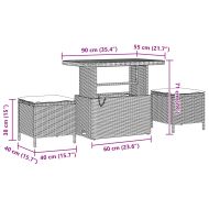 Градински Софа Комплект 8 pcs Черно Полипропилен Ратан