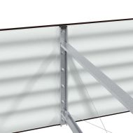 Градинска повдигната леха Кафяво 320 x 80 x 44 cm Стомана