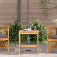 Странична маса Кафяво Масивна акациева дървесина