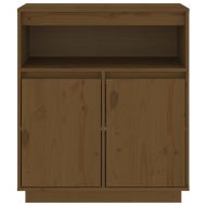 Сайдборд, меденокафяв, 70x34x80 см, бор масив