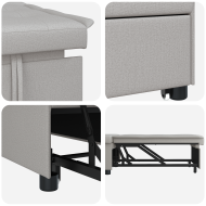 Диван легло Сив 194 x 67 x 37 см текстил