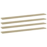 Рафтове за етажерка, 4 бр, дъб сонома, 100x10x1,5 см, ПДЧ
