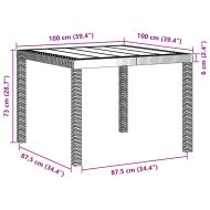 Комплект за хранене в градината 5 pcs Антрацит Ратан Polt