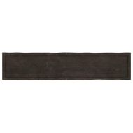 Плот за маса тъмнокафяв 200x40x(2-6) см обработен масивен дъб