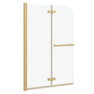 Душова обшивка Златист 95 x 140 cm ESG стъкло и алуминий