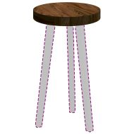 Топ за маса Светлокафяво Ø 30 x 4 cm Солидно дъбово дърво