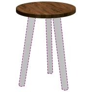 Топ за маса Светлокафяво Ø 40 x 2.5 cm Солидно дъбово дърво