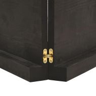 Стенен рафт тъмнокафяв 220x50x(2-6) см обработен масивен дъб