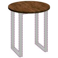 Топ за маса Светлокафяво Ø 70 x 2.5 cm Солидно дъбово дърво